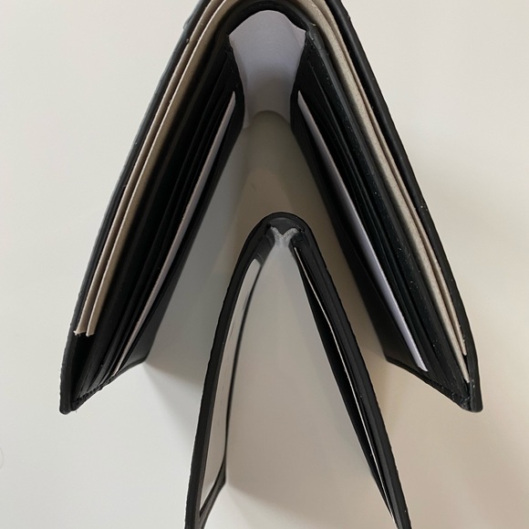 NWT Coach Window Pane Plaid Men’s Wallet Navy/Multi - Picture 3 of 9